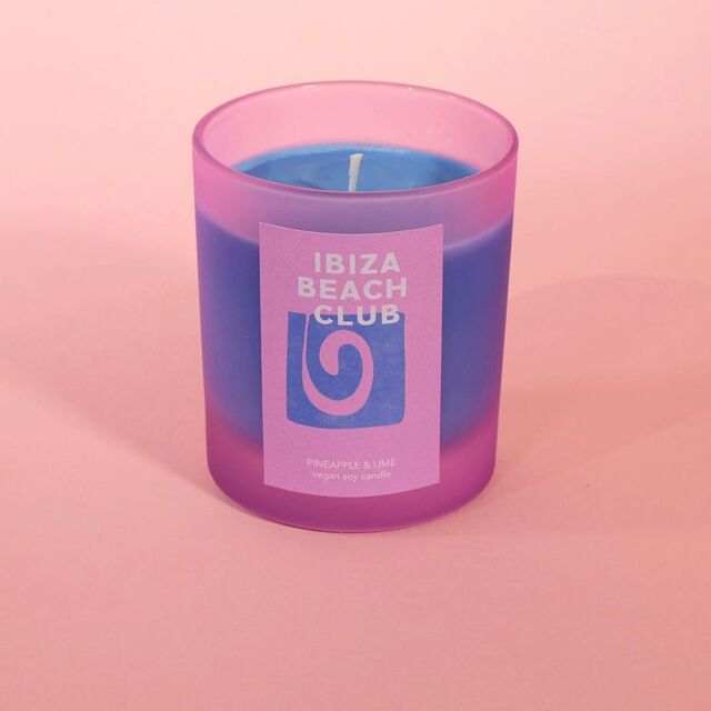 Flamingo Candles Pineapple & Lime Ibiza Beach Club Vacay Candle in Pink