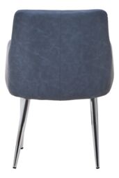 Orsina Tamzin Velvet Splayed Dining Chair in Dark Grey - thumbnail 4