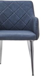 Orsina Tamzin Velvet Splayed Dining Chair in Dark Grey - thumbnail 5