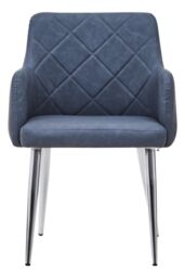 Orsina Tamzin Velvet Splayed Dining Chair in Dark Grey - thumbnail 1