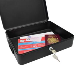 mysmartbuy Lockable Security Box - Floor or Wall Mountable Steel Safe in Black - thumbnail 3