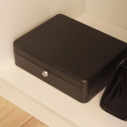 mysmartbuy Lockable Security Box - Floor or Wall Mountable Steel Safe in Black - thumbnail 5