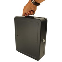 mysmartbuy Lockable Security Box - Floor or Wall Mountable Steel Safe in Black - thumbnail 4