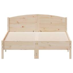 Berkfield Home Bed Frame without Mattress 135x190 cm Double Solid Wood Pine in Natural - thumbnail 4
