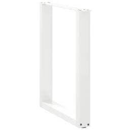 Berkfield Home Coffee Table Legs U-Shaped 3 pcs White 70x(72-73) cm Steel - thumbnail 4