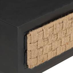 Berkfield Home Coffee Table 90x60x35 cm Solid Mango Wood in Black - Size: 90 x 60 x 35 cm - thumbnail 5