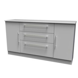 Ready Assembled 2 U Carlton 2 Door 3 Drawer Sideboard (Ready Assembled) in Grey - Size: Large - thumbnail 3
