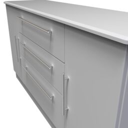 Ready Assembled 2 U Carlton 2 Door 3 Drawer Sideboard (Ready Assembled) in Grey - Size: Large - thumbnail 4