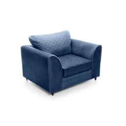 Abakus Direct Chicago Spill-Proof Velvet Armchair in Dark Blue - thumbnail 6