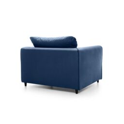Abakus Direct Chicago Spill-Proof Velvet Armchair in Dark Blue - thumbnail 5