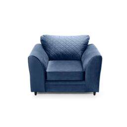 Abakus Direct Chicago Spill-Proof Velvet Armchair in Dark Blue - thumbnail 4