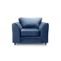 Abakus Direct Chicago Spill-Proof Velvet Armchair in Dark Blue - thumbnail 2