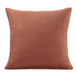 Luxury Living Velvet Chenille Cushion in Orange - Size: 55 cm x 55 cm - thumbnail 3