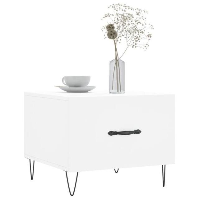Berkfield Home Decorative Coffee Table White 50x50x40 cm Engineered Wood - Size: 50 x 50 x 40 cm - image 1