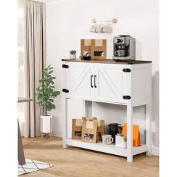 SPETLEK Coffee Bar Cabinet 3-Tier Coffee Bar Table in White - thumbnail 3