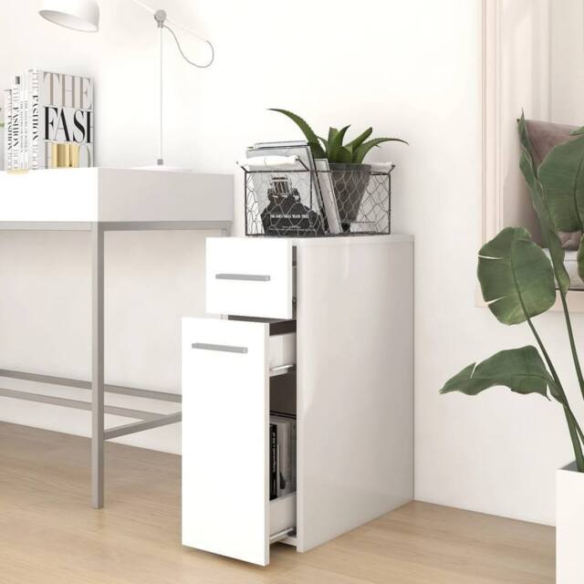 Berkfield Home Sturdy Apothecary Cabinet White 20x45.5x60 cm Engineered Wood - image 1