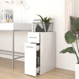 Berkfield Home Sturdy Apothecary Cabinet White 20x45.5x60 cm Engineered Wood - thumbnail 1
