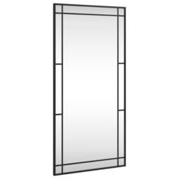 Berkfield Home Wall Mirror Black 50x100 cm Rectangle Iron
