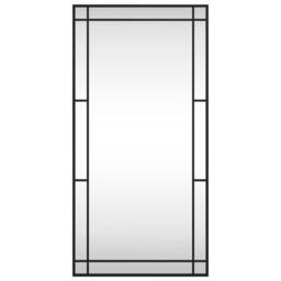 Berkfield Home Wall Mirror Black 50x100 cm Rectangle Iron - thumbnail 3