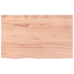 Berkfield Home Table Top Light Brown 80x50x2 cm Treated Solid Wood Oak - Size: 80 x 50 x 2 cm - thumbnail 3