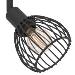 Eglo Sonnino Black Steel Caged Wire 3-Light Spotlight - thumbnail 4