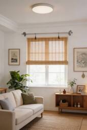 Living and Home 150cm H Natural Roll-Up Bamboo Blinds for Windows in Brown - Size: 90 cm width x 150 cm drop - thumbnail 2