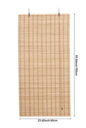 Living and Home 150cm H Natural Roll-Up Bamboo Blinds for Windows in Brown - Size: 90 cm width x 150 cm drop - thumbnail 8