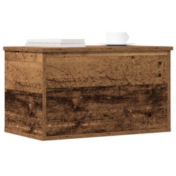 Berkfield Home Storage Box Old Wood 60x35x35 cm Made of Engineered Wood in Brown - Size: 60 x 35 x 35 cm - thumbnail 3