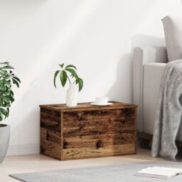 Berkfield Home Storage Box Old Wood 60x35x35 cm Made of Engineered Wood in Brown - Size: 60 x 35 x 35 cm - thumbnail 4