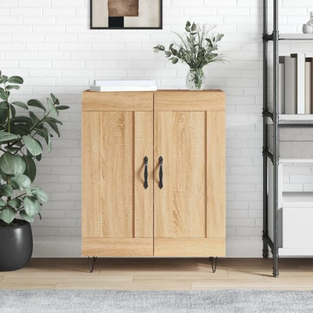 Berkfield Home Sideboard Sonoma Oak 69.5x34x90 cm Engineered Wood in Brown - image 1