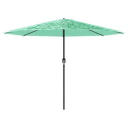 Berkfield Home Garden Parasol with Steel Pole Green 324x324x247 cm - Size: 324 x 324 x 247 cm - thumbnail 3