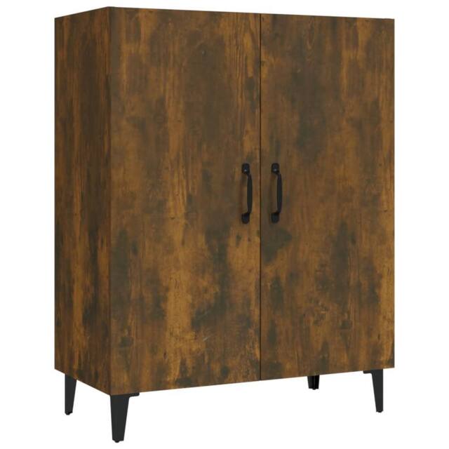 Berkfield Home Sideboard Smoked Oak 70x34x90 cm Engineered Wood in Brown - Size: 70 x 34 x 90 cm - image 1