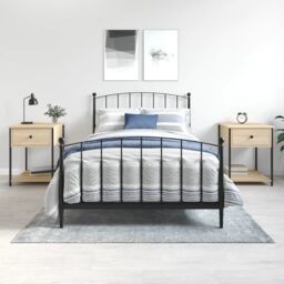 Berkfield Home Bedside Tables 2 pcs Sonoma Oak 44x45x58 cm Engineered Wood in Brown - Size: 44 x 45 x 58 cm - thumbnail 1