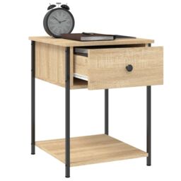 Berkfield Home Bedside Tables 2 pcs Sonoma Oak 44x45x58 cm Engineered Wood in Brown - Size: 44 x 45 x 58 cm - thumbnail 5