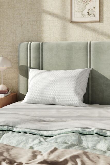 H&O Direct Standard Size Bamboo Fiber Fabric Shredded Memory Foam Adjustable Medium Bed Pillows in White - image 1