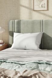 H&O Direct Standard Size Bamboo Fiber Fabric Shredded Memory Foam Adjustable Medium Bed Pillows in White - thumbnail 1