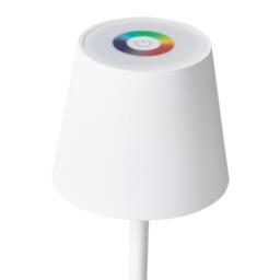Wyld and Coco Wireless Table Lamp White Aluminium USB Port and Dimmable RGB Light - thumbnail 5