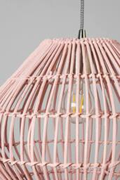 BHS Lighting Bobbin Herringbone Pendant Ceiling Light, Matte Pink - thumbnail 3