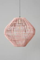 BHS Lighting Bobbin Herringbone Pendant Ceiling Light, Matte Pink - thumbnail 2