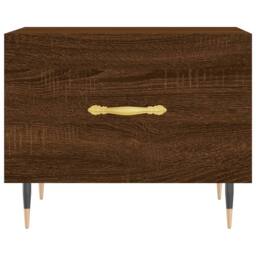 Berkfield Home Coffee Table Brown Oak 50x50x40 cm Engineered Wood - Size: 50 x 50 x 40 cm - thumbnail 5
