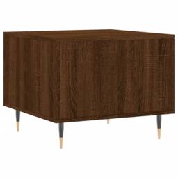 Berkfield Home Coffee Table Brown Oak 50x50x40 cm Engineered Wood - Size: 50 x 50 x 40 cm - thumbnail 8