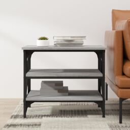 Berkfield Home Side Table Grey Sonoma 55x38x45 cm Engineered Wood - Size: 55 x 38 x 45 cm - thumbnail 3