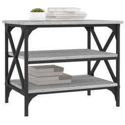 Berkfield Home Side Table Grey Sonoma 55x38x45 cm Engineered Wood - Size: 55 x 38 x 45 cm - thumbnail 4