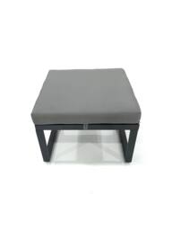 Fimous 7 Seater Aluminium Outdoor Garden Furniture Set with Adjustable Rising Lifting Dining Table 3 Seater Sofa Big Footstool Dark Grey - thumbnail 6