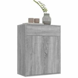 Berkfield Home Sideboard Grey Sonoma 60x30x75 cm Engineered Wood - Size: 60 x 30 x 75 cm - thumbnail 4
