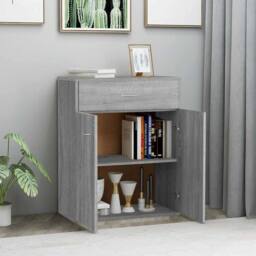 Berkfield Home Sideboard Grey Sonoma 60x30x75 cm Engineered Wood - Size: 60 x 30 x 75 cm - thumbnail 1
