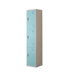 FORGEVIO 3Door Locker Home Office Lockable Cabinet in Blue - Size: 0.6m2 - thumbnail 2