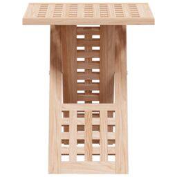 Berkfield Home Coffee Table Foldable 33x33x40, 5 cm Solid Wood Walnut in Brown - thumbnail 6