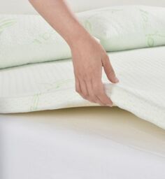 Memory Foam Mattress Topper With Organic Bamboo Cover 4cm Deep - thumbnail 3