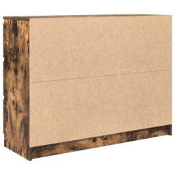Berkfield Home Sideboard Smoked Oak 100x35x76 cm Engineered Wood in Brown - Size: 100 x 35 x 76 cm - thumbnail 8